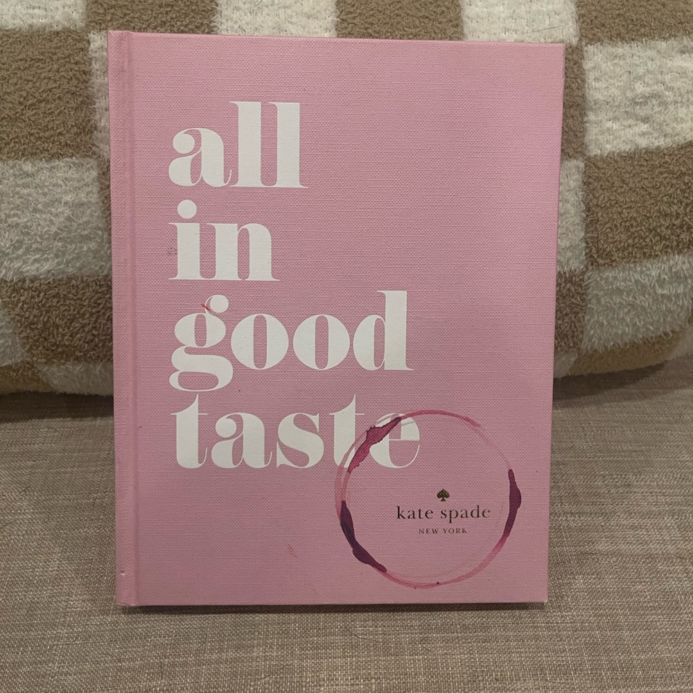 Kate Spade Pink 'All in Good Taste' Book